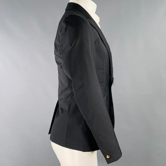 VIVIENNE WESTWOOD Size 36 Black Wool Single Breasted Sport Coat - Picture 4 of 12